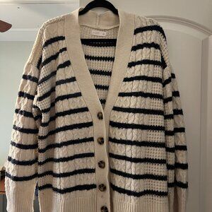 BNWOT Lauren Conrad Striped Cardigan - Size XL